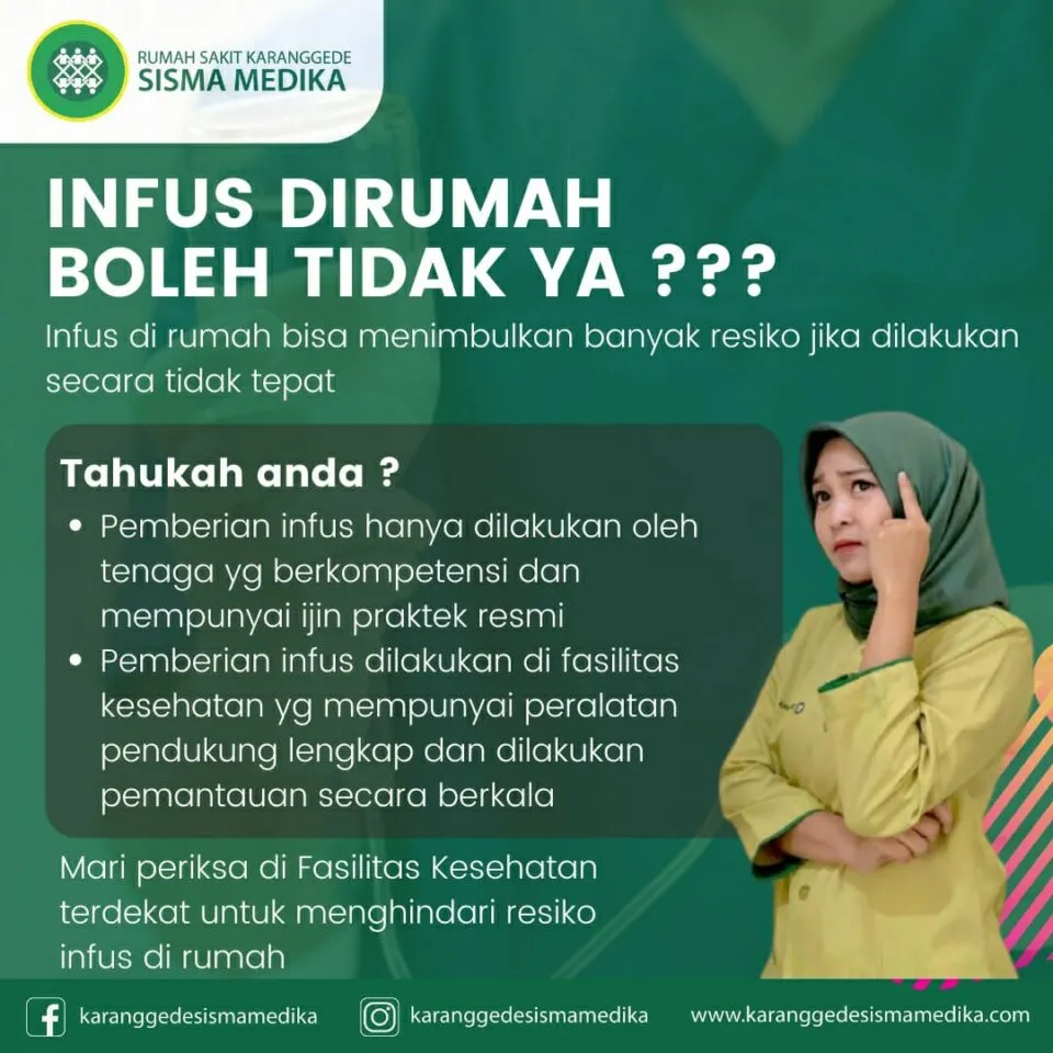 Infus dirumah boleh tidak ya