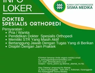 Lowongan Kerja Spesialis Orthopedi