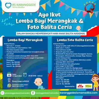 Lomba Bayi Merangkak Dan Lomba Foto Balita Ceria -RS Karanggede Sisma ...